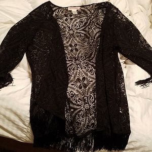 Women's cardigan with fringe